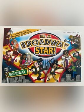 Be A Broadway Star! Board Game Box Art - Bright Red & Yellow